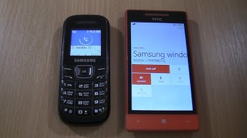 Incoming call & Outgoing call at the Same Time Samsung 1200M black +HTC 8S