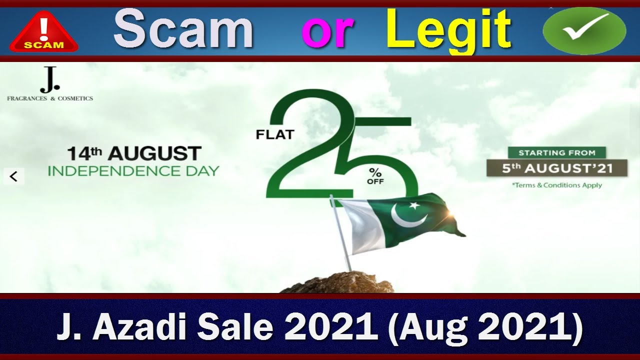 J. Azadi Sale 2021 (Aug 2021) - Is This Legit Or Scam? A Must Watch! | Scam Website Reviews