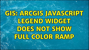 GIS: ArcGIS Javascript Legend widget does not show full color ramp