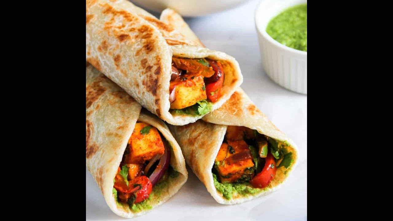 Paneer Roll Recipe Indian Street Food Paneer Wrap Indian Foods