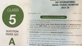 SOF ISSO Class 5 Answer Key (Set A)