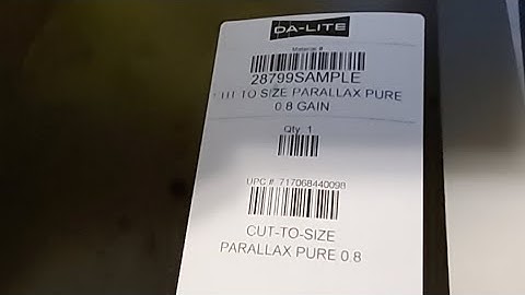 DA-LITE PARALLAX  VS SUPREME 8 ALR