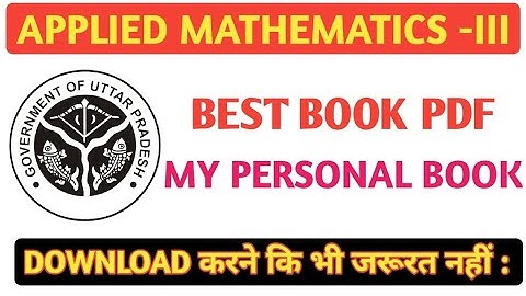 APPLIED MATHEMATICS-III BOOK PDF||BEST BOOK PDF DOWNLOAD APPLIED MATHEMATICS-III