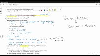 MAT 152 - Using the Continuity Correction, vocab and formulas video