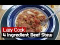 Tasty,cheap,4 ingredient beef stew &amp; long but relaxing home cooking video