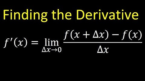 2.1C  Finding the Derivative of a Function Using Limits