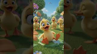 🐥 Five Little Ducklings Playing in the Park 🦆 | Nursery Rhyme | Baby Cartoon Shorts #cuteduck