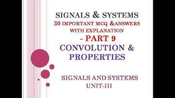 EC8352 MCQ | Signals and systems MCQ  | EC6303 MCQ |  Convolution integral MCQ  | UNIT 3 PART9