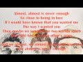 Vazquez Sounds Almost is Never Enough Lyrics