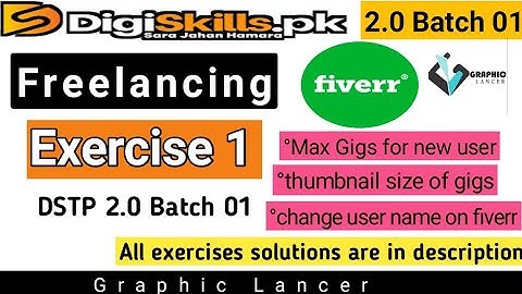 Digiskills 2.0 Freelancing Exercise 1 Batch 01 Solution | DSTP 2.0 Freelancing Exercise 1 Batch 1
