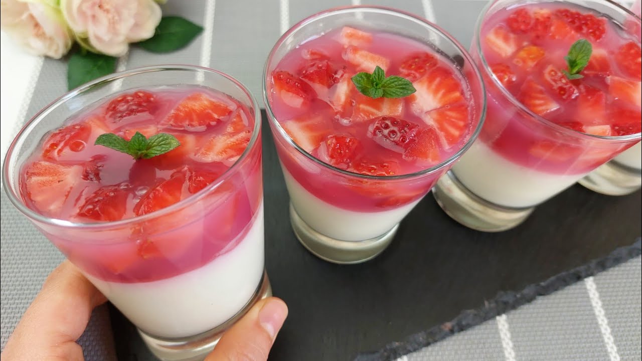 Да у вас клубника 🍓🍓 и молоко! Приготовьте этот замечательный десерт без выпечки без яиц.