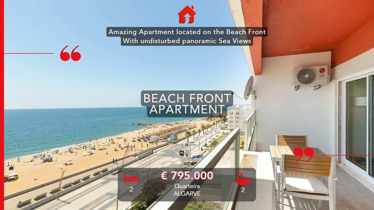 Fantastic 2 Bedroom Beach Apartment With Stunning and Panoramic Sea Views - Quarteira, Algarve