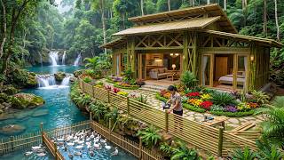 How The Girl Builds And Designs A Modern Bamboo Fence To Protect Her House, Takes Care Of Wild Boars