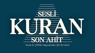 Sesli Kuran Son Ahit | Sure 6: Çiftlik Hayvanları (El-En’am)
