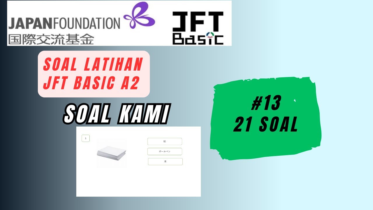 latihan jft soal kami kertas
