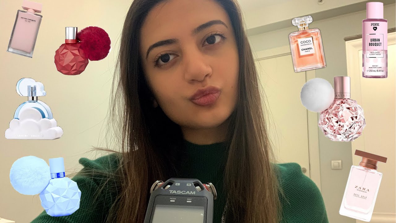 TÜRKÇE ASMR || PARFÜM KOLEKSİYONUMU GÖSTERİYORUM || BOL TIKIRTI & SU SESİ & SOHBET
