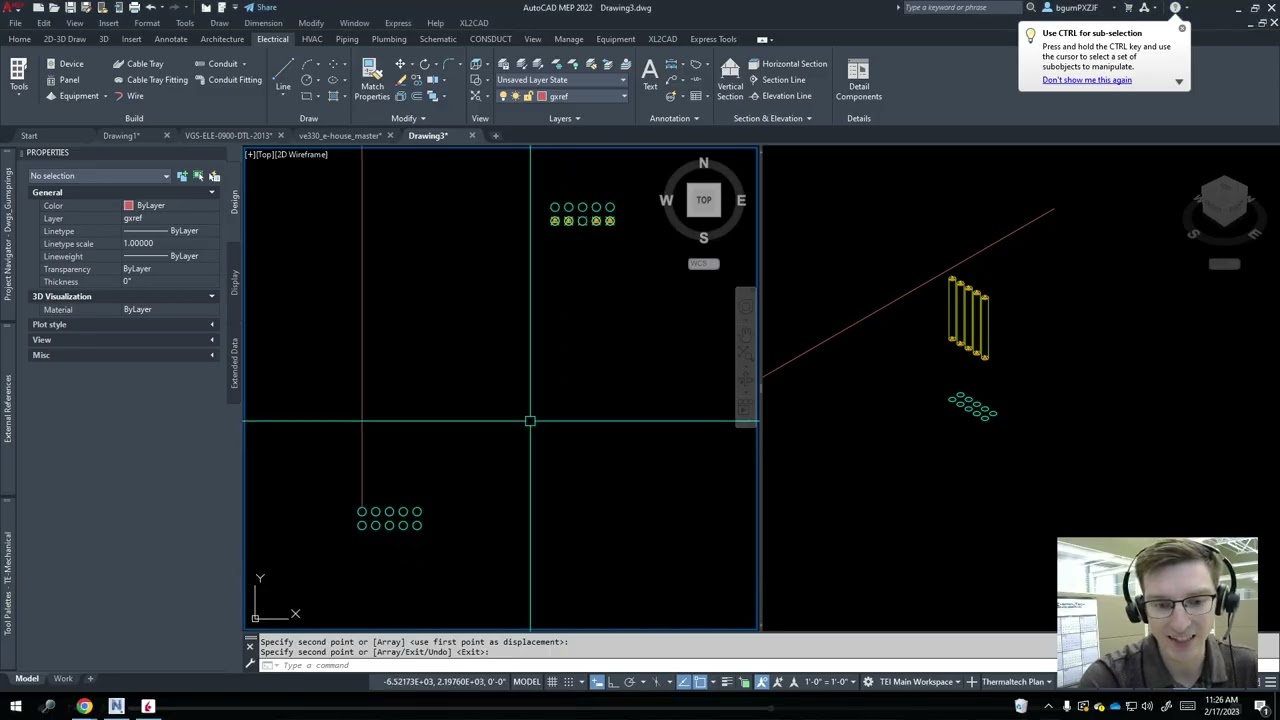 AutoCAD MEP - Parallel Sets of Electrical Conduit Tips & Tricks 1