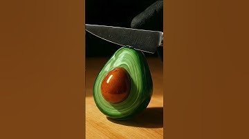 ASMR Glass Avocado Cutting | Hyper-Realistic Slow Motion Macro Video#asmr #shorts #ai