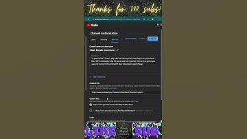 CUSTOM CHANNEL URL FOR ME! 100 SUB SPECIAL #3 #shorts