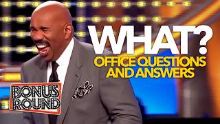 Funny OFFICE Questions That BROKE Steve Harvey On Family Feud
