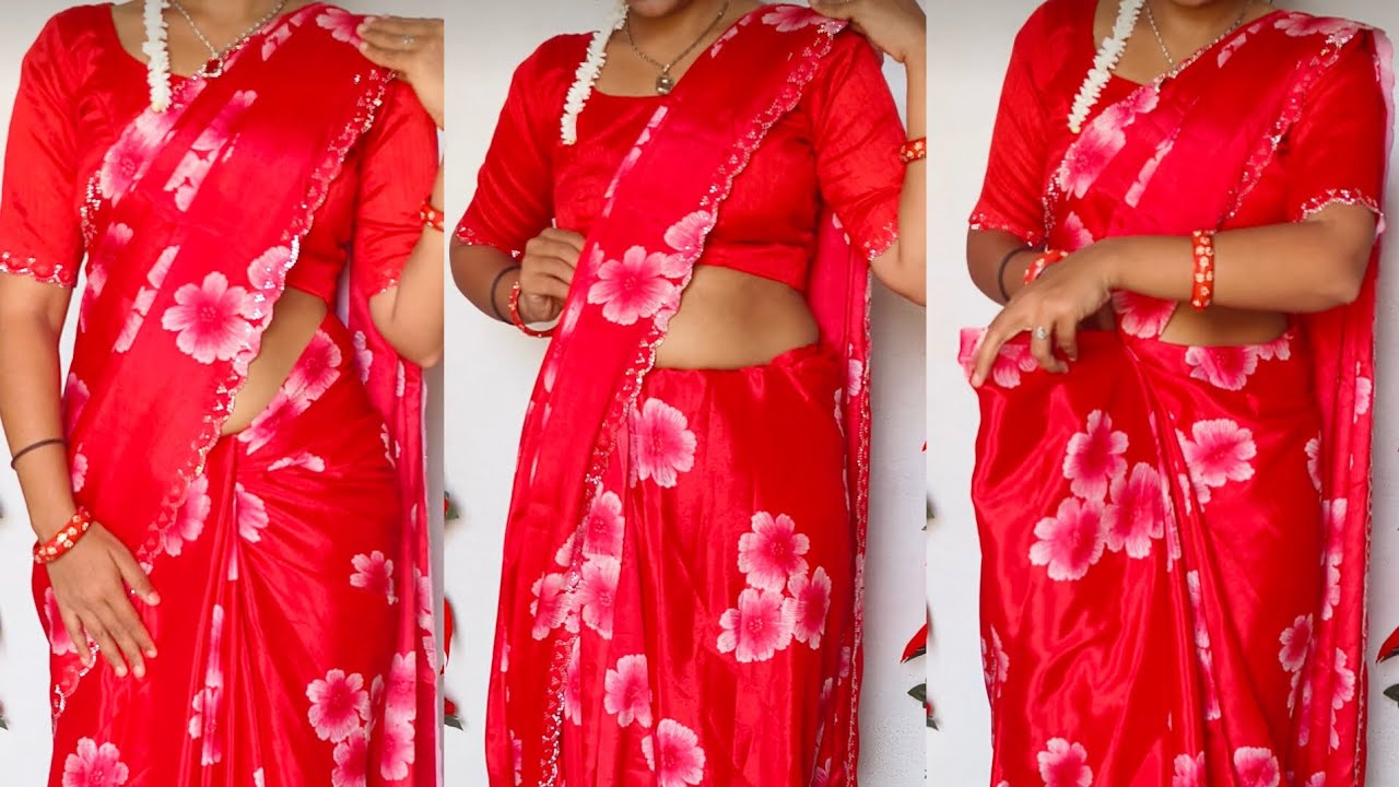 How to Make a Perfect Hip, Shoulder, Lower Pleats Arrange Very Easy Way//Step by Step For Beginners✨