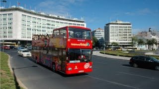 Video Guide Vlog Visite de Lisbonne au Portugal en bus touristique à arrêts multiples en Timelapse