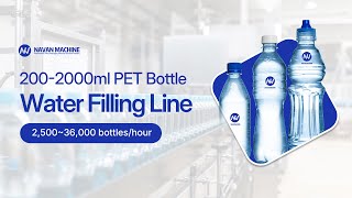 200-2000Ml Pet Bottle Water Bottling Line 2500-36000 Bph Automatic Filling Machine