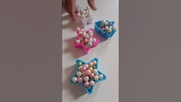 pearls moti colour combination reverse|beads reverse satisfying Asmr|cookie cutter star set Tree set