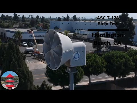 Sick/Dying ASC T-128 Siren Test, Hunting Beach California. Oct 2 2020
