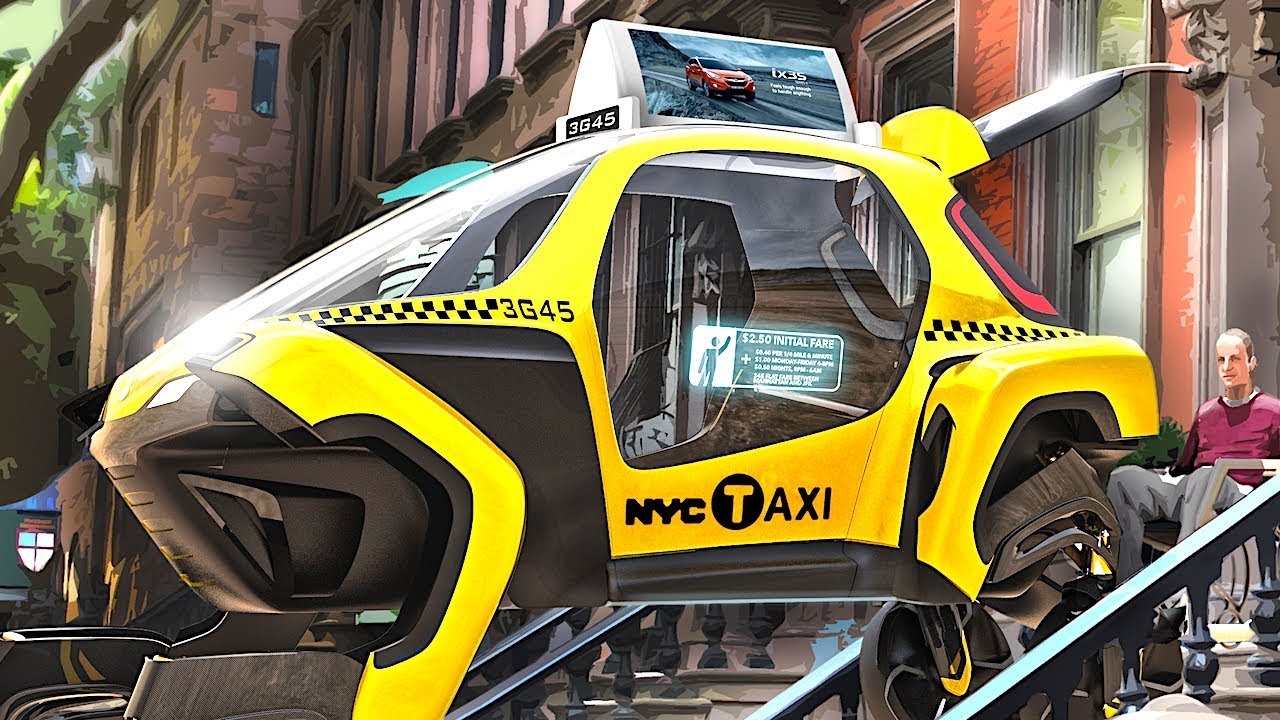 Self Driving Taxis Climb Steps To Collect You New Hyundai Elevate