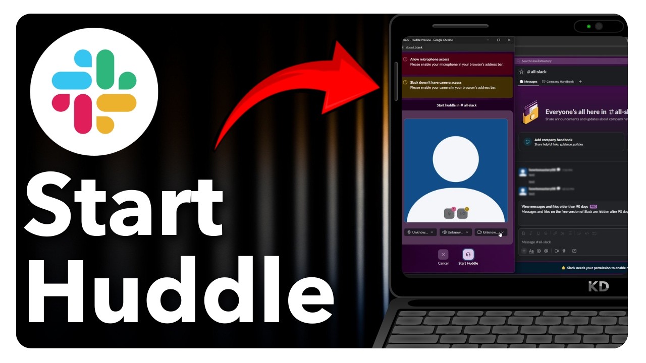 How To Start Huddle In Slack - Step By Step - YouTube