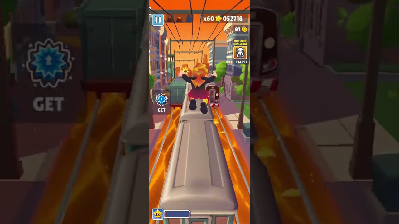 SUBWAY SURFERS 🚇 NO FLOOR CHALLENGE 🤯 || FLOOR IS LAVA 😱💥 || #gameplay #subwaysurfers #games #viral 