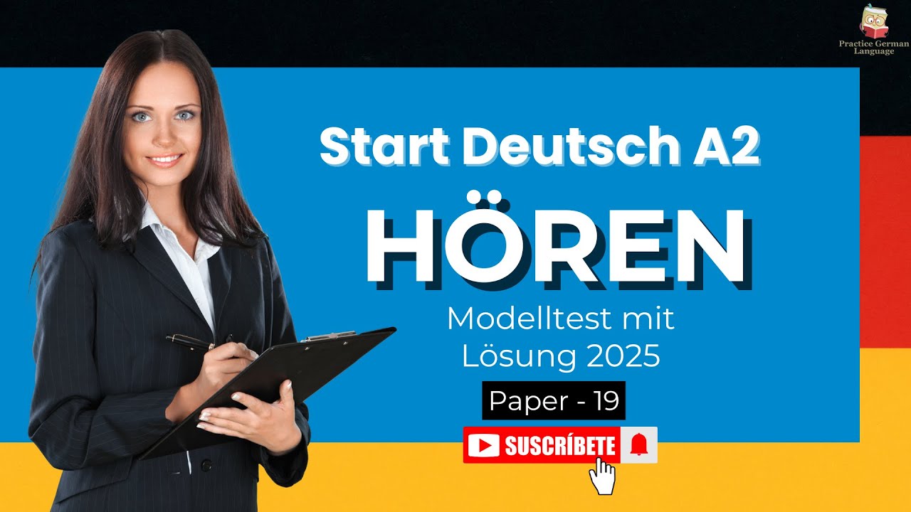 German Master A2 Hören Test Paper With Solutions ll Paper - 19 ll Deutsch Zertifikat A2 Hören ll 