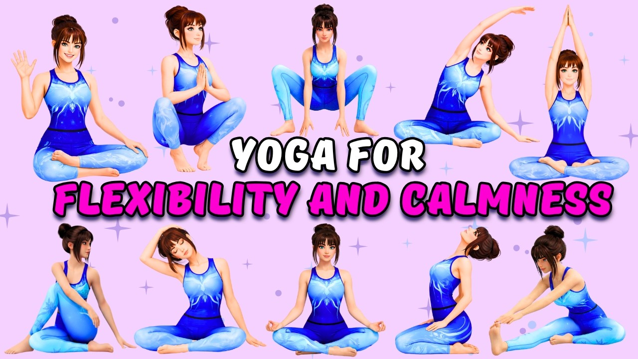 Позы йоги сидя для детей | Улучшение гибкости и спокойствия | Йога на тему «Холодное сердце» с Ар...