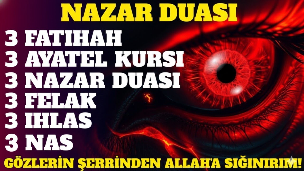 📿 NAZAR BOZAN EN GÜÇLÜ DUA | AYETEL KÜRSİ• FELAK• NAS•  KALEM SURESİYLE TAM KORUMA! - NAZAR DUASI, 🤲