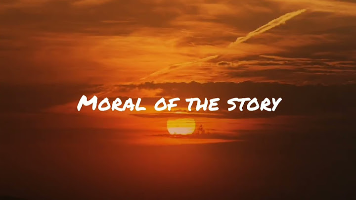 Moral of the story-ashe