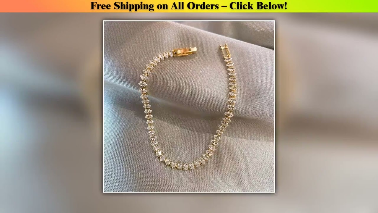 Luxury Roman Crystal Geometric Chain Bracelets for Women Trendy Goth Full Rhinestone Marquise