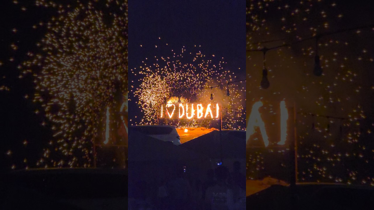 Fire Show Dubai Desert Safari 4K, I Love Dubai, Desert Safari