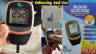 BLOOD GLUCOSE MONITORING SYSTEM (Apollo PHARMACY) Unboxing And Use