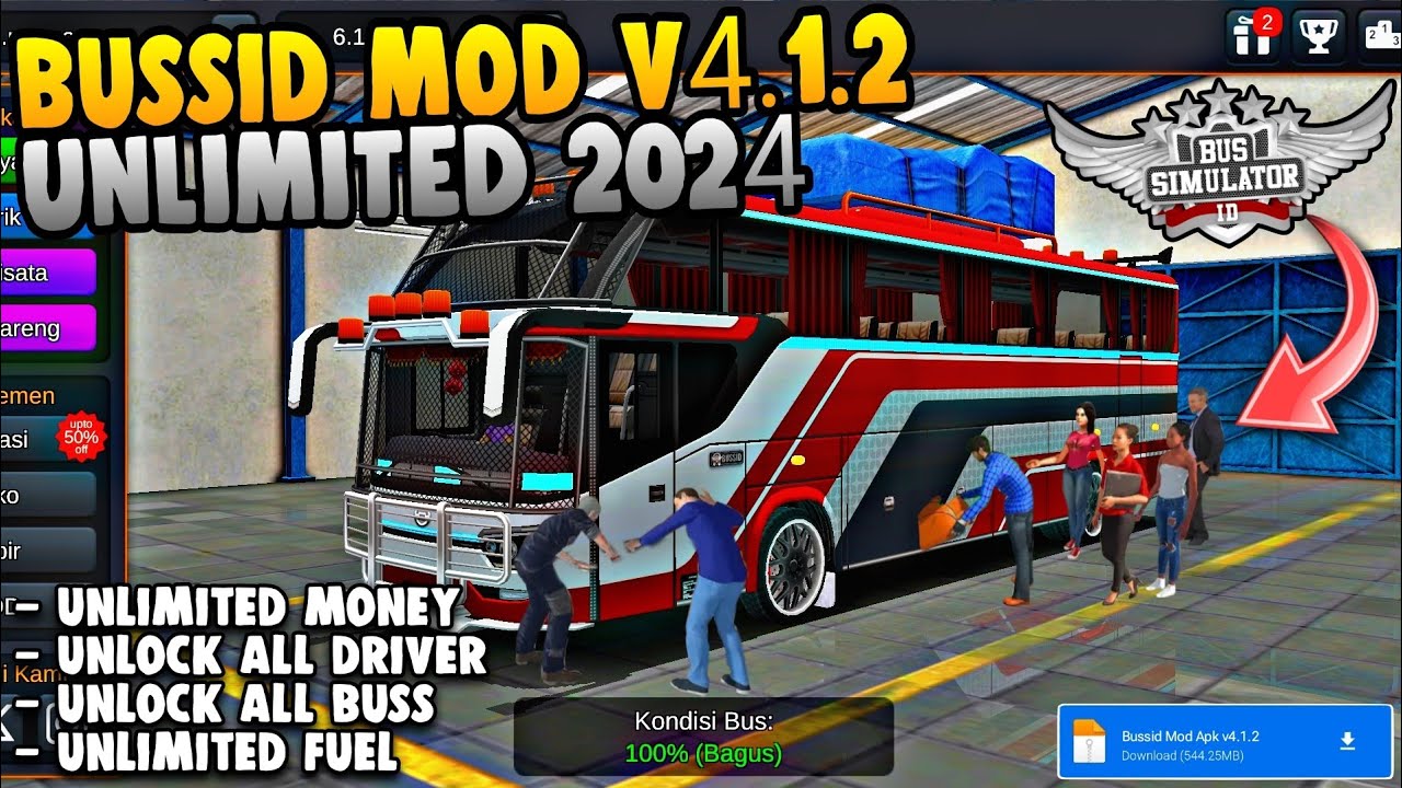 Bus Simulator Indonesia Unlimited Money Mod v4.1.2 Bussid Mod Apk