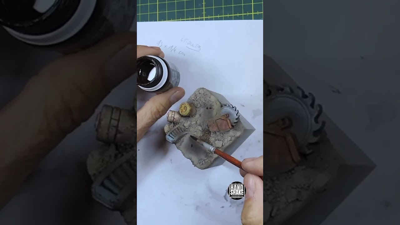 Small terrain painting for “Barrel Boy” mech. 