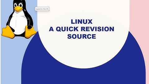 Linux Lecture Introduction  A quick Revision