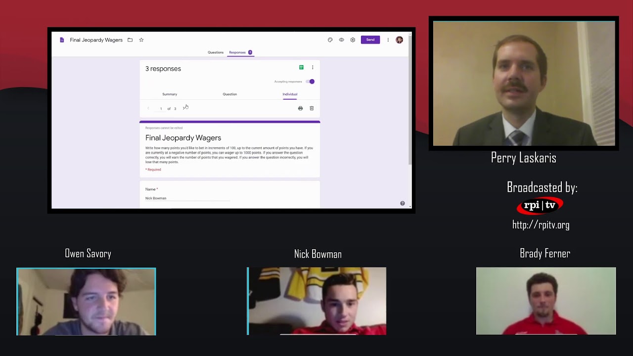 RPI Men's Hockey vs. Jeopardy YouTube