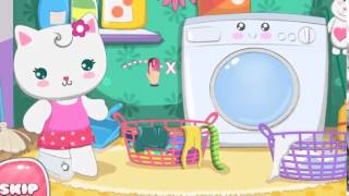 Кошкина стирка - игра для девочек screenshot 2