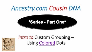 Ancestry DNA - Intro to Custom Grouping - Using Colored Dots - Real Data!!