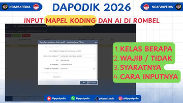 Mapel Koding dan AI Masuk Dapodik! Wajib Tahu Cara Inputnya.