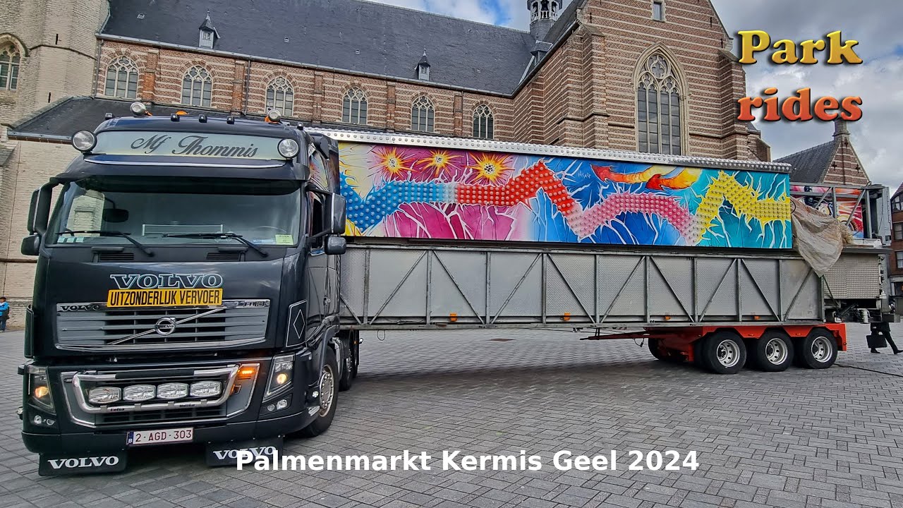 Oprijden Palmenmarkt Kermis Geel Belgie Deel 2