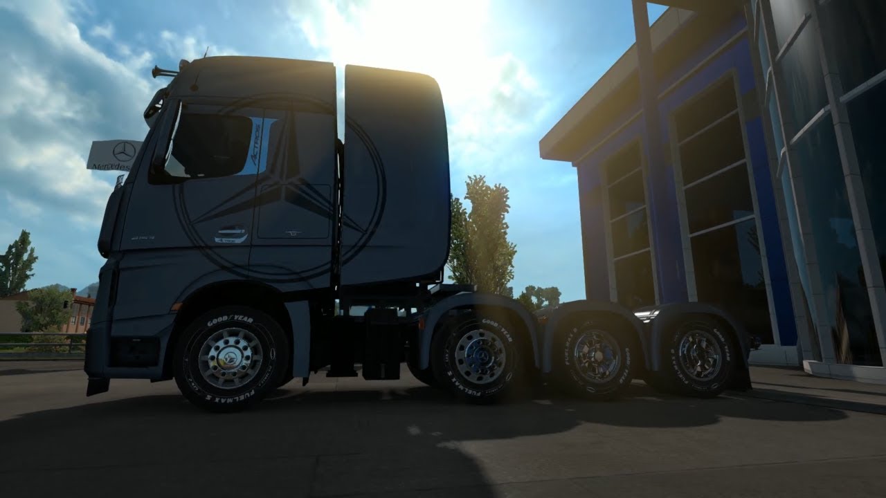 ETS2: Actros Tuning Pack and Stuttgart.DE to Zürich.CH