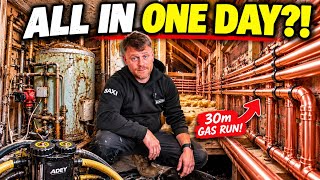 30 METRES of Gas Pipe & a Full Powerflush… ALL IN ONE DAY