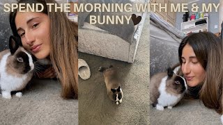 BUNNY RABBIT MORNING ROUTINE| SPEND THE MORNING WITH ME & MY NETHERLAND DWARF RABBIT | ALICIA ASHLEY